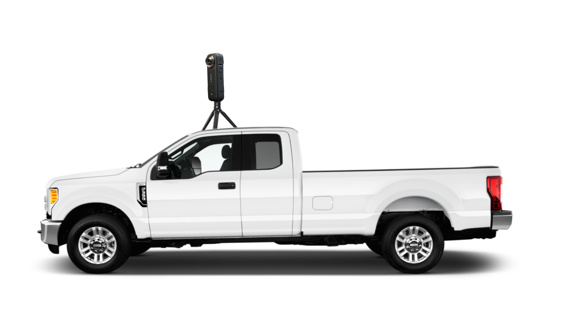 Illustration of 360 camera mounted on work vehicle